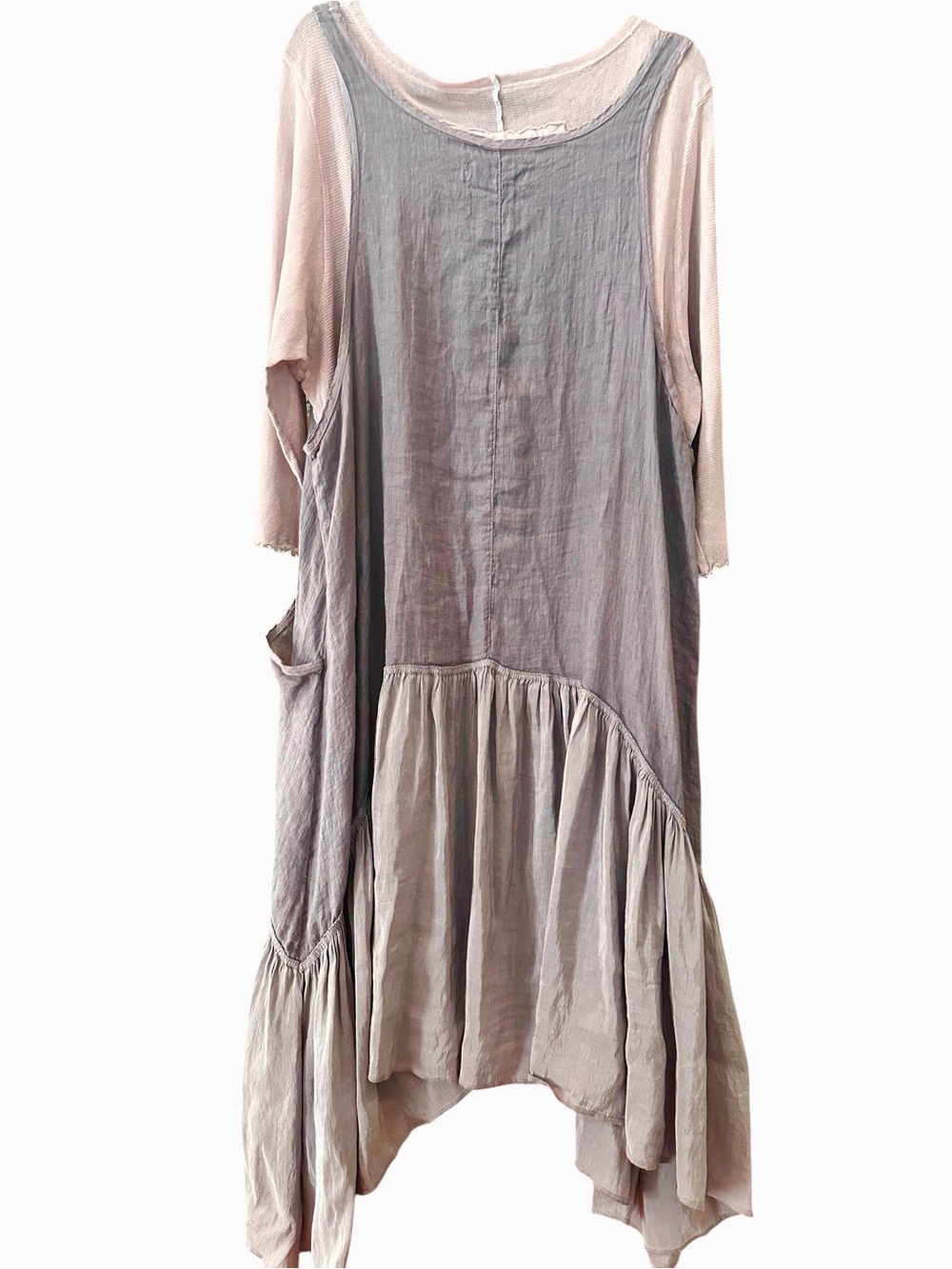 Blue Fish Hemp Silk Linen Frock-Purple Dusk New without Tags - Picture 8 of 9